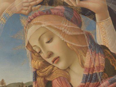 Maria med barnet og fem engle af Alessandro Filipepi