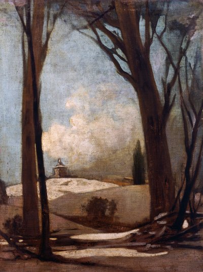 Snelandskab med San Luca, maleri af Alessandro Guardassoni (1819-1888), Italien af Alessandro Guardassoni