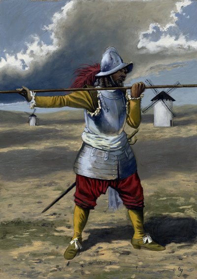 En tercio, piquier af det spanske infanteri mellem 1534 og 1704. Tegning af Alessandro Lonati af Alessandro Lonati
