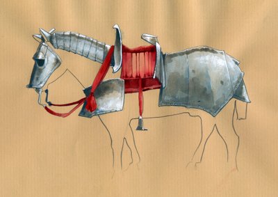 Hest rustning illustration af Alessandro Lonati af Alessandro Lonati