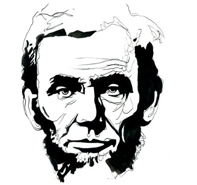 Portræt af Abraham Lincoln (1809-1865) USA