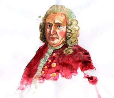 Portræt af Carl Linnaeus derefter Carl von Linne (1707-1778) svensk naturforsker (Portræt af Carl Linnaeus) af Alessandro Lonati