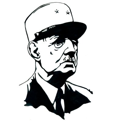 Portræt af general Charles de Gaulle (1890-1970) af Alessandro Lonati