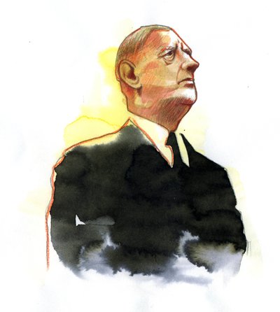 Portræt af general Charles de Gaulle (1890-1970) præsident 1961 af Alessandro Lonati