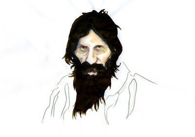 Portræt af Grigori Yefimovich Rasputin (Rasputin af Alessandro Lonati