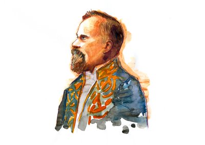 Portræt af Raymond Poincare (1860-1934) omkring 1914 i kostume af Legion d