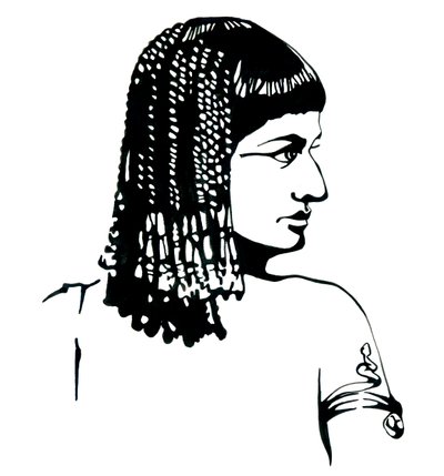 Portræt af dronningen af Egypten Cleopatra VII Thea Philopator (69-30 f.Kr.) af Alessandro Lonati