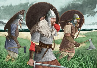 Vikingekrigere lander af Alessandro Lonati