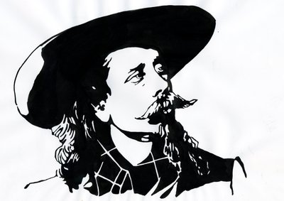 William Frederick Cody - kendt som Buffalo Bill - Portræt af Buffalo Bill (1846-1917), oberst William Cody af Alessandro Lonati