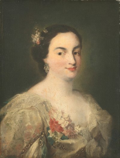 Portræt af en ung kvinde, ca. 1760. af Alessandro Longhi