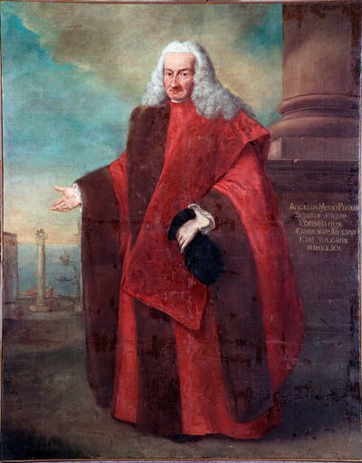 Portræt af senatoren for Republikken Venedig Angelo Memmo I Maleri af Alessandro Longhi (1733-1813) 1770 Søn 181x143 cm Venedig, Correr Museum af Alessandro Longhi
