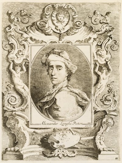 Kompendium af livet for de mest berømte historiske venetianske malere i det nuværende århundrede med hans portrætter taget fra det naturlige skitseret og indgraveret af Alessandro Longhi Veneziano af Alessandro Longhi and Italian 18th Century