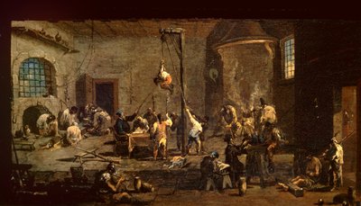 En inkvisitionsret, c.1710-20 af Alessandro Magnasco