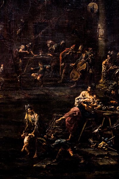 Spillere, soldater og vagabonder, ca. 1720/30 (Olie på lærred) af Alessandro Magnasco