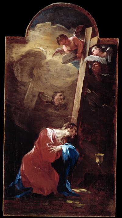 Jesus i haven Maleri af Alessandro Magnasco dit il Lissandrino (1667-1749) 1700-tallets gener, Musei di Strada Nuova (tidligere Palazzo Bianco) af Alessandro Magnasco