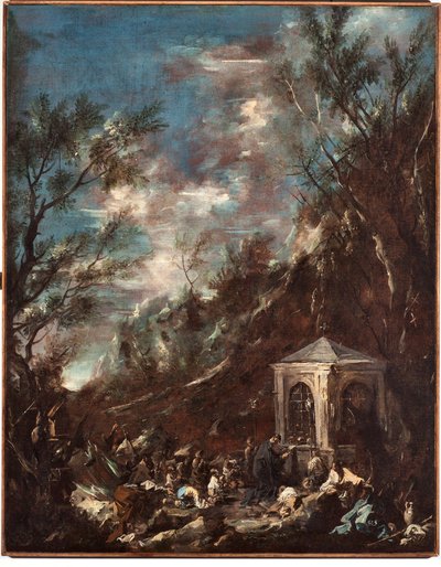 Pilgrimsrejse (Pilgrimsrejse) Maleri af Alessandro Magnasco aka il Lissandrino (1667-1749) af Alessandro Magnasco