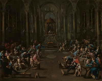 Synagogen, 172535. af Alessandro Magnasco