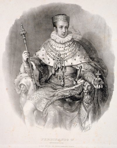 Ferdinand I (1793-1875), konge af Lombardiet-Venetien, i statsklæder, fra 