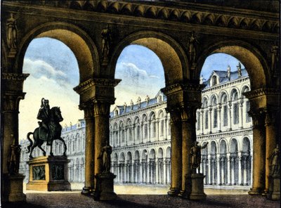 Scenografi af Sanquirico til operaen af ​​Gaetano Donizetti: "" Ugo, greve af Paris "" ". 1832. af Alessandro Sanquirico