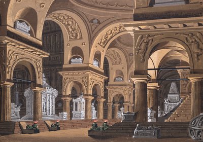 Scenedesign til operaen Castore e Polluce af Francesco Bianchi. af Alessandro Sanquirico