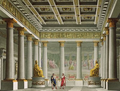 Audienssalen i Aegisthus-paladset, design til balletten 