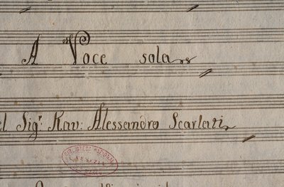 Manuskriptpartitur af XXV kantater for solostemme af Alessandro Scarlatti (1660-1725) af Alessandro Scarlatti