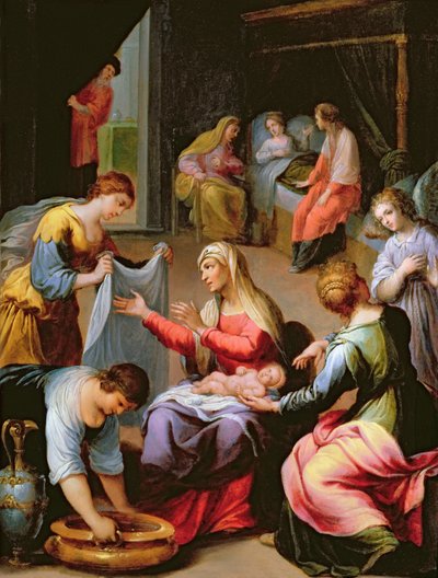 Jomfruens fødsel af Alessandro di Agostino Casolani