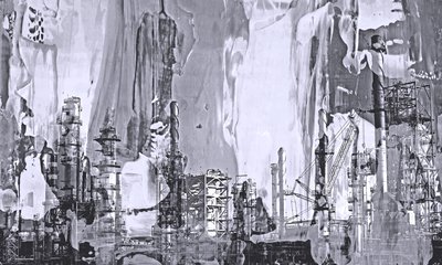 Fabrik, 2019, (blandet medier) af Alex Caminker