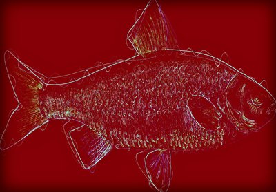 Fish V,2020 ,(mixed media) af Alex Caminker