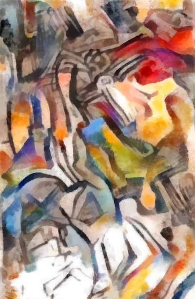 Landsby ved daggry, 2016, af Alex Caminker