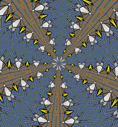 arabesk #18,2019,(blandet medier) af Alex Caminker