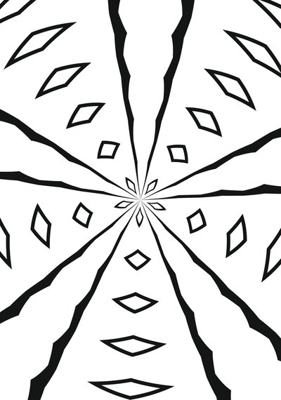 arabesk #26,2019,(blandet medier) af Alex Caminker