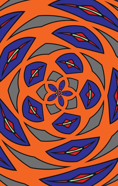 arabesk #27,2019,(blandet medier) af Alex Caminker