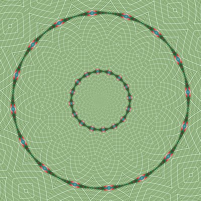 arabesk #3,2019,(blandet medier) af Alex Caminker