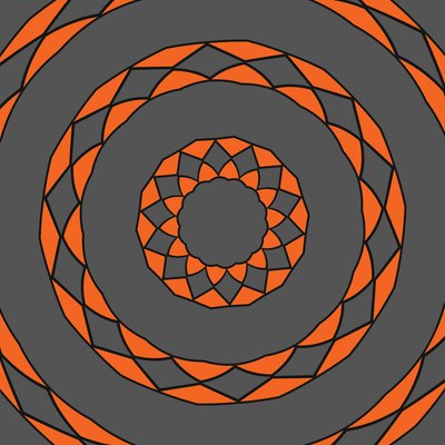 arabesk #32,2019,(blandet medier) af Alex Caminker
