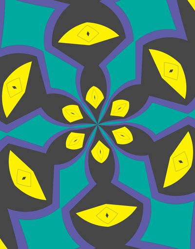 arabesk #4,2019,(blandet medier) af Alex Caminker