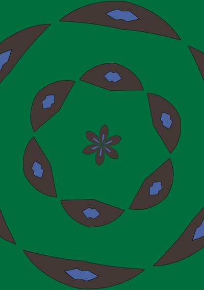 arabesk #8,2019,(blandet medier) af Alex Caminker