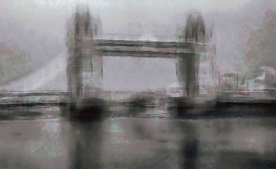 bridge, 2019, (blandet medier) af Alex Caminker