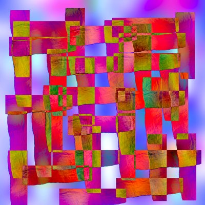 krystal geometrisk struktur, 2019, (blandet medier) af Alex Caminker