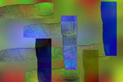 etude #14,2019,(blandet medier) af Alex Caminker