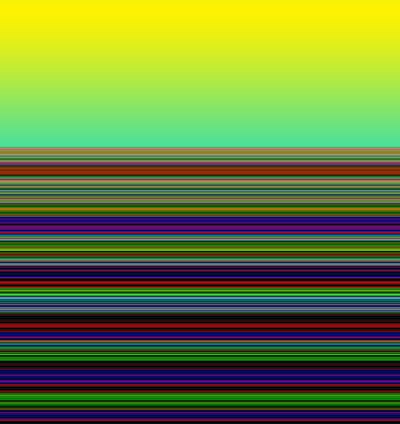 felter om morgenen, 2019, (gradient) af Alex Caminker