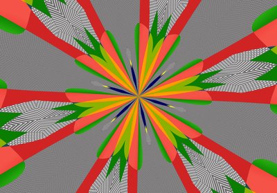 blomster #103,2019,(blandet medier) af Alex Caminker