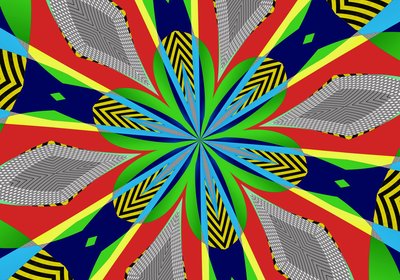 blomster #105,2019,(blandet medier) af Alex Caminker