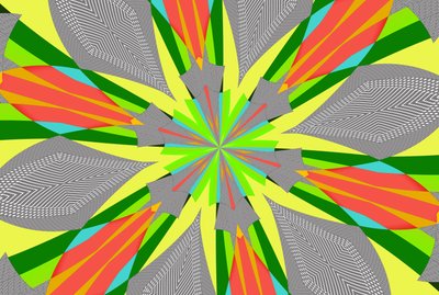 blomster #106,2019,(blandet medier) af Alex Caminker
