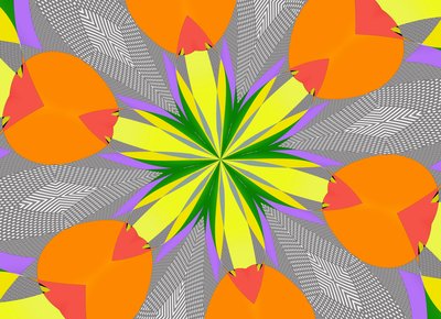 blomster #108,2019,(blandet medier) af Alex Caminker