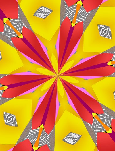 blomster #109,2019,(blandet medier) af Alex Caminker