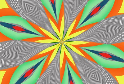 blomster #111,2019,(blandet medier) af Alex Caminker