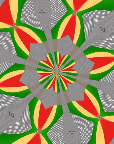 blomster #112,2019,(blandet medier) af Alex Caminker