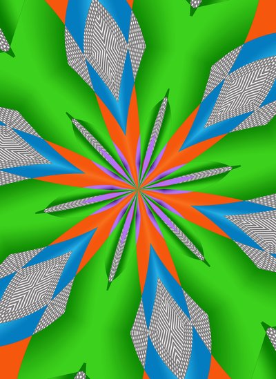 blomster #113,2019,(blandet medier) af Alex Caminker