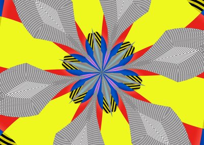 blomster #114,2019,(blandet medier) af Alex Caminker